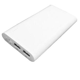 ウイルコム USB2ポート モバイルバッテリー+給電用microUSB 10000mAh 計2.4A(ホワイト) LMU1001-WH 返品種別Aの画像