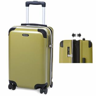 【レジェンドウォーカー(LEGEND WALKER)】 スーツケース キャリーケース Sサイズ 機内持込可能サイズ 1泊2日 拡張機能付きで旅先で荷物が増えても対応可能タイプ 耐衝撃 グリーン 5515-49の画像