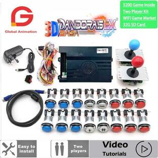 Pandora aga 14 5200-in-1プレーヤー 2人用ボードキット LEDプッシュボタン 3Dコピー アーケードマシン ホームキャビネットの画像