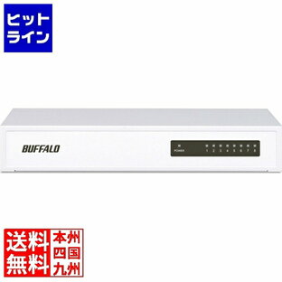 【9月18日感謝デー+SPU】 バッファロー 10/100Mbps スイッチングHub 電源内蔵モデル 8ポート ホワイト LSW4-TX-8NS/WHの画像