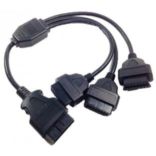 OBD2 16PIN 延長 3分岐 ケーブル ハーネス 3 ポートの画像