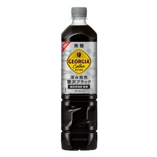 コカ・コーラ ジョージア 深み焙煎贅沢ブラック 無糖 950mlPET×12本[アイスコーヒー]の画像