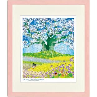 ジークレー版画 額装絵画 タツノコプロ はりたつお 昆虫物語 みなしごハッチ 「大桜を囲む紫花菜」 四ッ切の画像
