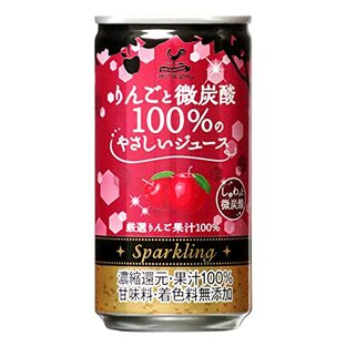神戸居留地 りんご 微炭酸 100% やさしい ジュース 缶 185ml×20本 [ りんごジュース 果汁100% 炭酸飲料 ]の画像