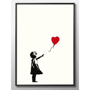 アート ポスター おしゃれ 絵画 インテリア 8878 バンクシー 赤い風船に手を伸ばす少女 A3サイズ 北欧 イラスト マット紙 管理ID:の画像