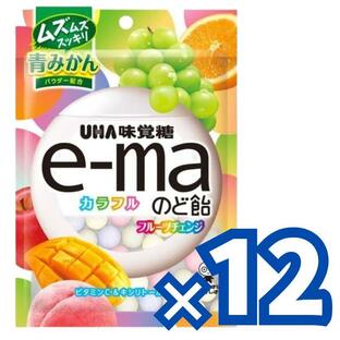 味覚糖 e-ma のど飴 袋 カラフルフルーツチェンジ 50g フクロ×12袋(6×2））/イーマの画像