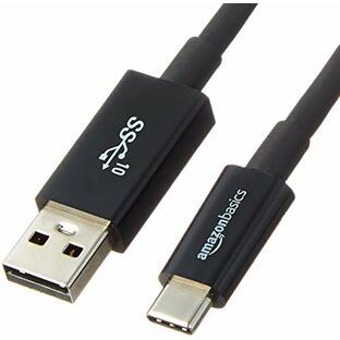 Amazonベーシック USB-C to USB-A 3.1 Gen 2アダプタ 充電ケーブル 高速充電 高速10Gbps USB-IF認証取得 Apple iPhone 15/iPad/Samsung Galaxy/タブレット/ノートパソコン用 0.9 m ブラックの画像