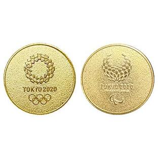 新品未開封 東京 2020 オリンピック パラリンピック 記念メダリオン 2種セット ゴールド エムブレム 公式 グッズの画像