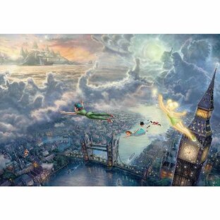 テンヨー スペシャルアートコレクション ジグソーパズル Tinker Bell and Peter Pan Fly to Never Land キャンバススタイル 1000ピース (D-1000-031)の画像