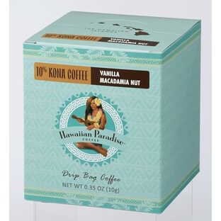 ハワイアンパラダイスコーヒー 10%コナ バニラマカダミア D.B.C (BOX) 10g×10Pの画像