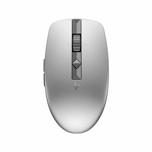 HP ワイヤレスマウス 無線 マウス HP 710 リチャージャブル ワイヤレス 静音 マウス Bluetooth Windows Mac ChromeOS 3台接続対応 USB-C充電式 切替式高速スクロールホイール(シルバー)【国内正規品】の画像