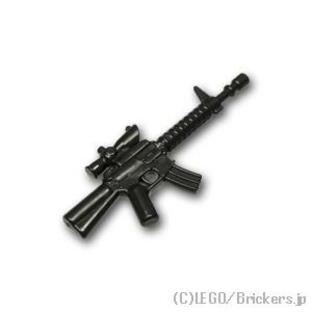 レゴ カスタムパーツ アサルトライフル M16A2：ブラック | lego 互換 ミニフィギュア 人形 ミリタリー 武器 銃 ライフルの画像