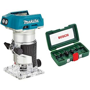 マキタ(Makita) 充電式トリマ18V(本体のみ) RT50DZ + BOSCH(ボッシュ) ルーター/トリマービット PR-RB6の画像