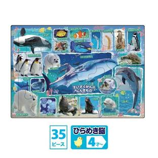 すいぞくかんのにんきもの ピクチュアパズル 2353 P エポック社 35ピース アポロ社 シャチ ペンギン 知育 25-232の画像