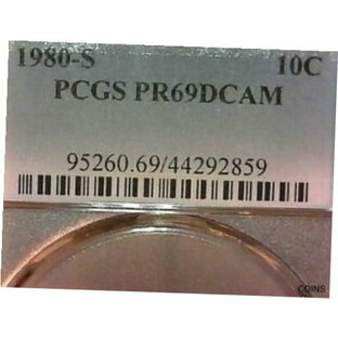 【極美品/品質保証書付】 アンティークコイン コイン 金貨 銀貨 [送料無料] UNITED STATES-1980-S RO0SEVELT PCGS PR69DCAM DIME KM#195aの画像