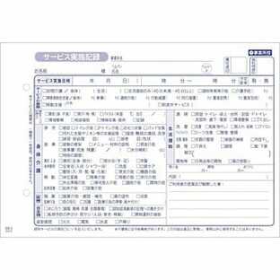 訪問介護伝票(介護サービス実施記録) 複写 介護用品 大黒工業 HK-1 1パック(50組×10冊)の画像