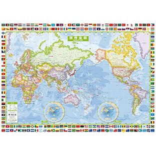 スクリーンマップ 国旗入り世界全図の画像