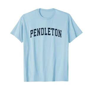 Pendleton Oregon OR ビンテージスポーツデザイン ネイビーデザイン Tシャツの画像