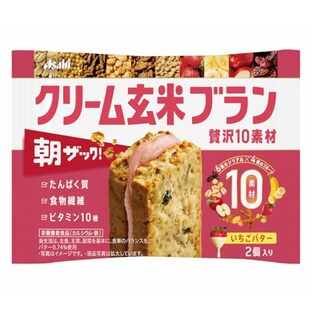 アサヒグループ食品 クリーム玄米ブラン 贅沢10素材 いちごバター 50g(2個)×6袋の画像