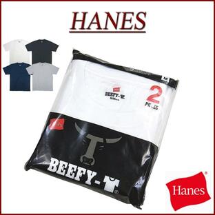 Hanes ヘインズ BEEFY Tee ビーフィー 半袖 無地 2枚組 クルーネック パックTシャツ H5180-2の画像