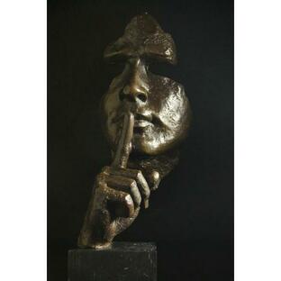 送料無料大型ブロンズ像 仮面 ダリ 名品 52cm インテリア家具 置物 彫刻 銅像 彫像 美術品フィギュア贈り物 プレゼントの画像