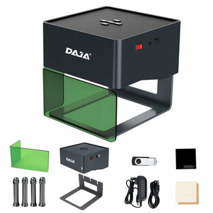 DAJA DJ6プロフェッショナルレーザー彫刻機ともっと高い列ポータブルレーザー彫刻機キット、DIYはWin/移動システム/オフラインレーザー切断機(作業区70 * 70mm) レーザークラス2の画像
