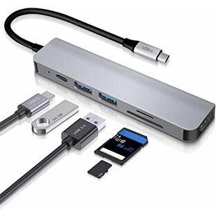 USB C ハブ USB Type C ハブ MacBook Pro/Air USB3.0 ハブ 4K HDMI出力 100W PD急速充電 SDMicro SDカードリーダー 高速データ転送 MacBook/MacBook Pro/ChromeBooの画像