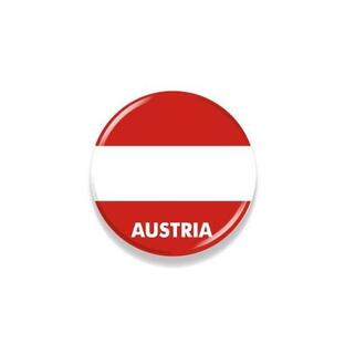 TOSPA 缶バッジ オーストリア 国旗柄 直径約3cm 世界の国旗缶バッジ シリーズの画像