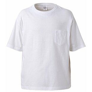 [ユナイテッドアスレ] 5.6オンス ビッグシルエット Tシャツ(ポケット付) 500801 メンズ 001 ホワイト Lの画像