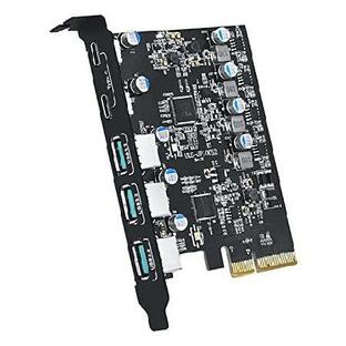 PCIE USB Card 5 Ports, PCI Expree to USB / PCI Expree to Type C Expansion Card, PCI-e USB 3.1 Hub Controller Adapter, for Desktop PC Host Controller Sの画像