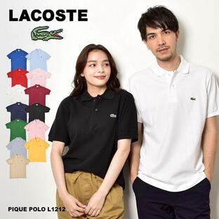 SALE 送料無料 ラコステ 半袖ポロシャツ ゴルフウエア メンズ レディース クラシック ピケ ポロシャツ L1212 LACOSTE L1212 ブラック 黒 ホワイト 白 グレーの画像