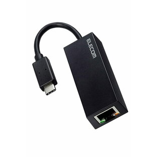 NAエレコム 有線LANアダプター USB-C 1Gbps ギガビットイーサネット USB3.2(Gen1) Windows Mac 対応 ブラック EDC-GUC3V2-Bの画像