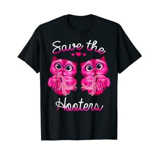 Owls Save A Hooters ピンクリボン 乳がん啓発 Tシャツの画像