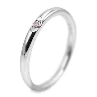 GW日替SALE開催 シンプルが輝くスタイル 桜カラー ピンクダイヤモンド リング PT900 K18 K10対応 春色ピンクの画像