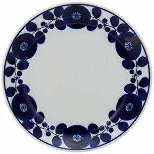 白山陶器(Hakusan Porcelain) プレート 青 ブルーム リース M 約19.5cm 波佐見焼 日本製の画像