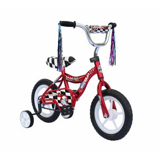 [送料無料] PlayWorld 12インチ 子供用初心者自転車 2～4歳用 男の子 女の子 屋内用発泡タイヤ付き ブレーキなし レッド ホワイト ブラック [楽天海外通販] | PlayWorld 12 In. Kid's Beginner Bicycle foの画像