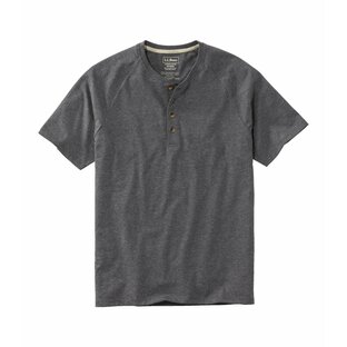 《公式》Tシャツ（半袖）/メンズ/Gray/コンフォート・ストレッチ・ピマ・ティ、半袖 ヘンリー/Men's Comfort Stretch Pima Tee Shirt, Short-Sleeve Henley/XXXL/L.L.Bean（エルエルビーン）の画像