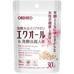 オリヒロ エクオール & 発酵高麗人参 サプリ 大豆イソフラボン 90粒 30日分 9291の画像