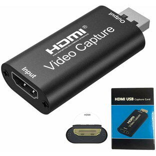 4K HDMI キャプチャーボード USB2.0 HD 1080P HDMI ビデオキャプチャカード 軽量小型 持ち運びに便利 via DSLR ビデオカメラ ゲーム実況生配信 録画、実況、画面共有、医用撮像、ライブ会議、教育にの画像