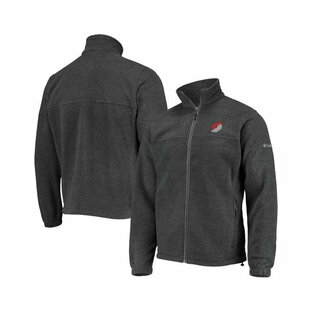 コロンビア メンズ ジャケット・ブルゾン ブレザー アウター Men s Portland Trail Blazers Heathered Charcoal Flanker Full-Zip Jacketの画像