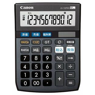 キャノン 電卓 12桁 ミニ卓上サイズ 時間計算 商売計算機能 LS-122TSG グレーの画像
