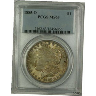 アンティークコイン コイン 金貨 銀貨 Morgan Silver Dollar Coin PCGS MS-63 Toned Choice BU TW 1885-Oの画像