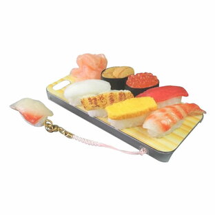 （同梱不可）日本職人が作る 食品サンプルiPhone5ケース ミニチュア寿司 ストラップ付き IP-211の画像