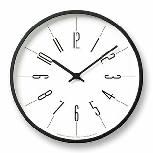 レムノス 掛け時計 電波 アナログ 木枠 時計台の時計 アラビック Lemnos KK17-13Aの画像