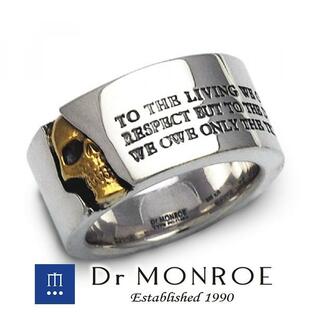dr-monroe Dr MONROE リング メンズ 指輪 シルバー メッセージスカルリング スカル 骸骨 ドクロ ドクターモンローの画像
