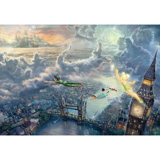 ジグソーパズル 1000ピース ディズニー ピーターパン トーマス キンケード Tinker Bell and Peter Pan Fly to Never Land スペシャルアートコレクション （51x73.5cm）(D-1000-031) テンヨー 梱80cm t102の画像