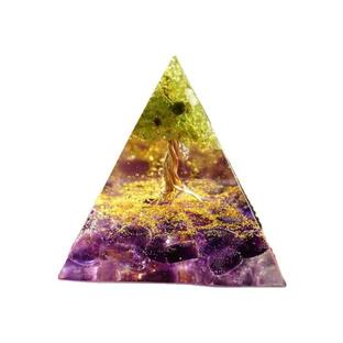 VNSTKWW ヒーリングクリスタル 本物のクリスタル オルゴナイトピラミッド アクアマリンジェムストーン オルゴナイトピラミッド EMF保護 瞑想の画像