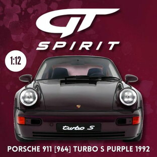 GT Spirit 1/12 ミニカー レジン プロポーションモデル 1992年モデル ポルシェ PORSCHE - 911 964 TURBO S COUPE 1992 - PURPLEの画像