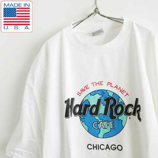新品 90s USA製 Hard Rock CAFE ハードロックカフェ 企業物 半袖Tシャツ 白系 ビッグサイズ アメリカ製 デッドストック d143【BTSX】の画像