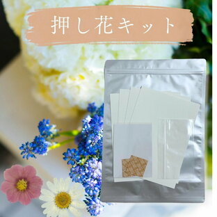 押し花キット 押し花初心者でも簡単作成 必要なセットを丸ごとお届け「そのまま使える押し花乾燥シート 押し花保管用袋 手貼りラミネートフィルム 押し花キット保管用アルミ袋 乾燥剤」田村商店の画像